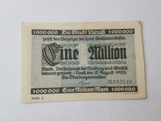 Bancnote notgeld Germania - 1 milion marci 1923 foto