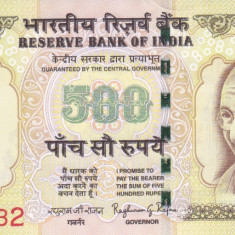Bancnota India 500 Rupii 2015 - P106r UNC ( simbol nou pentru rupie - litera E )