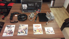 Nintendo Wii set complet+4 jocuri foto