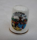 Degetar din portelan Fine Bone China inscriptionat Volendam Holland