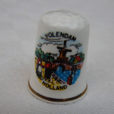 Degetar din portelan Fine Bone China inscriptionat Volendam Holland