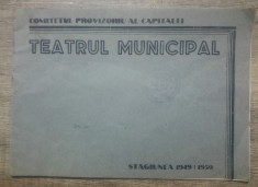 Program Teatrul Municipal// stagiunea 1949-50 foto