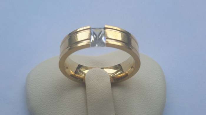 Inel Unisex Tip Verighetainox Placat Aur Arhiva Okaziiro