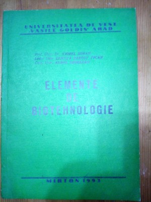 Elemente de biotehnologie-V.Soran,L.Racosy Tican,A.Ardelean foto