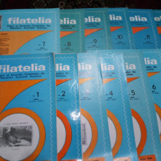 Revista filatelia-1981-set complet 12 numere