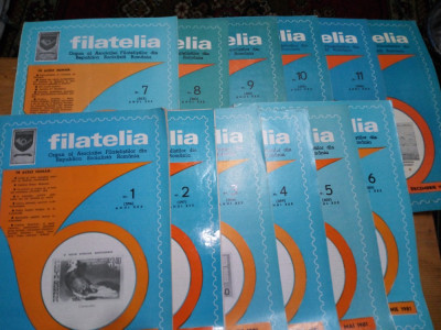 Revista filatelia-1981-set complet 12 numere foto