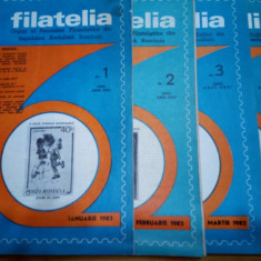 Revista filatelia-1982-set complet 12 numere