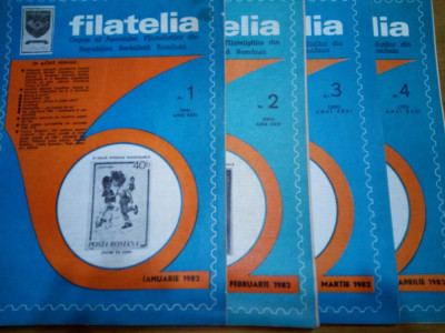 Revista filatelia-1982-set complet 12 numere foto