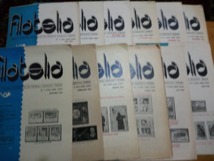 Revista filatelia-1983-set complet 12 numere