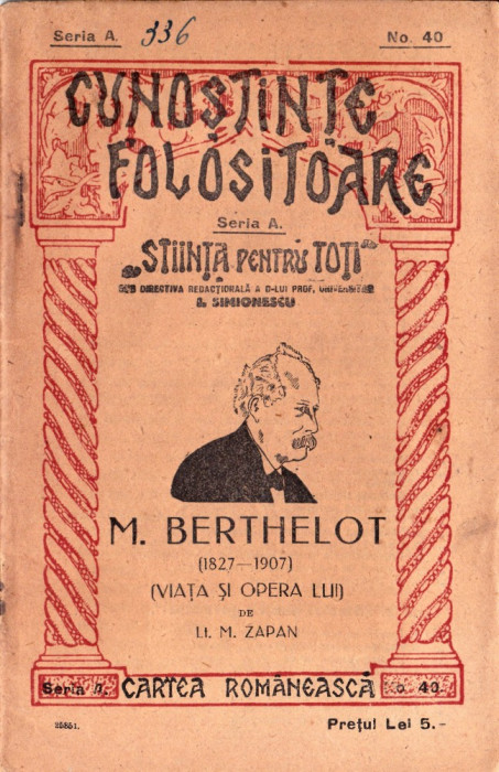 M. Berthelot Viața și opera lui