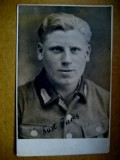 ww2-3Reich-Foto Militar Kurt Fuchs cu semnatura stare buna.