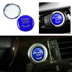 Capac Buton Start-Stop Compatibil Bmw Seria 3 E90 2005-2012 SSV-8007 Albastru foto