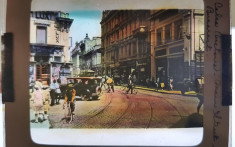 Foto sticla color Calea Victoriei Bucuresti - ani &amp;#039;20 foto