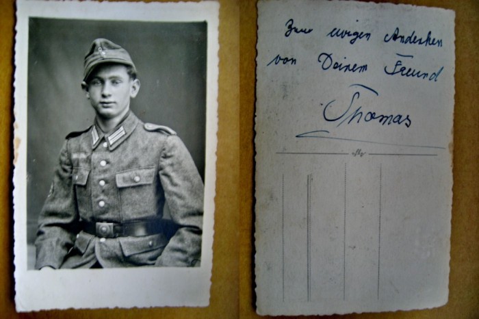 ww2-3Reich-Militar semnat Thomas uniforma centura insemne.