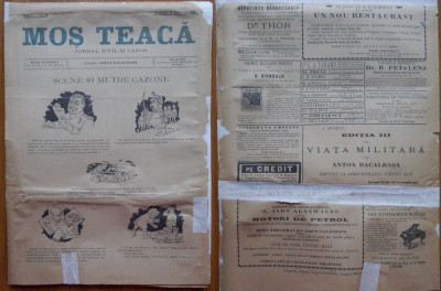 Ziarul Mos Teaca , jurnal tivil si cazon , nr. 48 , an 1 , 1895 , Bacalbasa foto