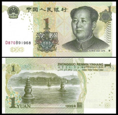 China_1 Yuan 1999, UNC_Mao Zedong foto