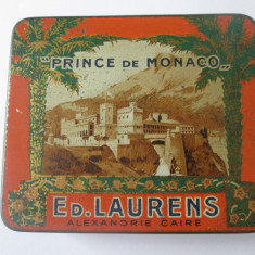 Rar! Pachet gol colectie din tabla(litho) tigari,,Prince de Monaco''din anii 30