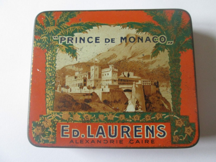 Rar! Pachet gol colectie din tabla(litho) tigari,,Prince de Monaco&#039;&#039;din anii 30