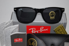 Ochelari de soare RAY BAN WAYFARER 2140-901 Black calitate premium foto