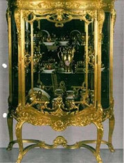 Vitrina aurita, stil Napoleon 3, secolul XIX foto