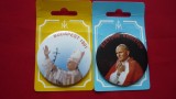 INSIGNE PAPA IOAN PAUL II BUDAPESTA 1991 LOT 2 BUC.