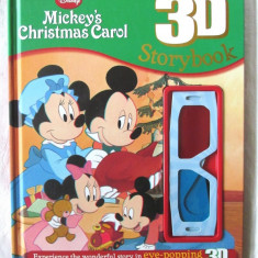 "Mickey's Christmas Carol. 3D Storybook". Carte in limba engleza + ochelari 3D