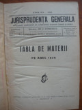 JURISPRUDENTA GENERALA - ANUL VII - 1929