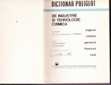 DICTIONAR POLIGLOT DE INDUSTRIE SI TEHNOLOGIE CHIMICA