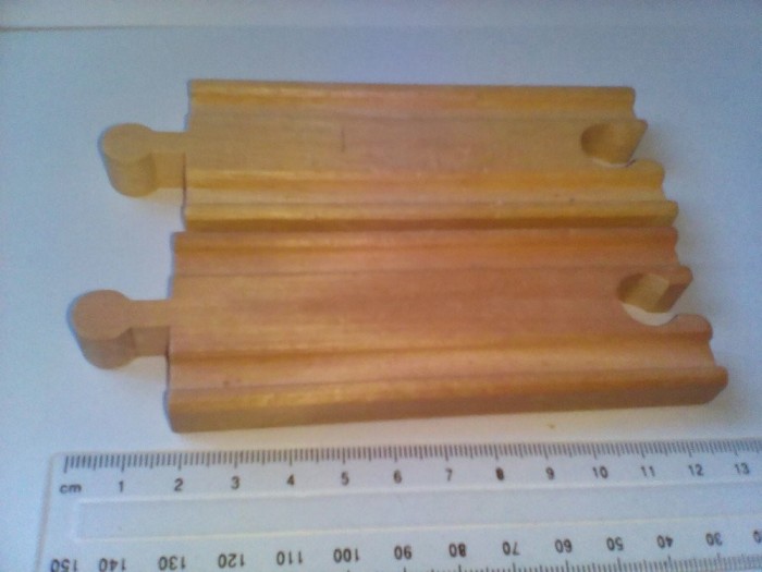 bnk jc Linii de tren de lemn compatibile Thomas - 11 cm - lot 5 bucati
