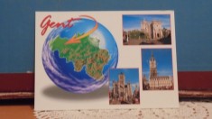 BELGIA - GENT - 3 VEDERI DIN ORAS SI HARTA REGIUNII - NECIRCULATA.