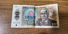 Banknota Desat Korun 1986 (56690) foto