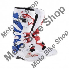 MBS Cizme MX Alpinestars TECH7 New, alb/albastru/rosu, 11=45.5, Cod Produs: 201201427311AU foto