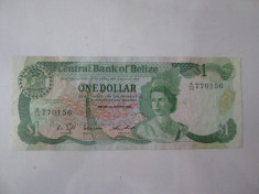 Rara! Belize 1 Dollar 1986 foto