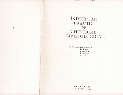 INDREPTAR PRACTIC DE CHIRURGIE GINECOLOGICA foto