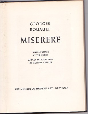 GEORGES ROUAULT - MISERERE ( IN ENGLEZA ) foto