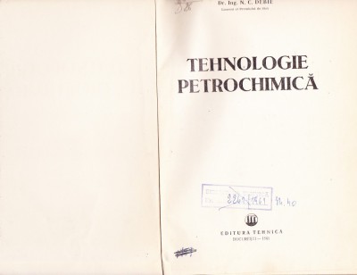 TEHNOLOGIE PETROCHIMICA foto