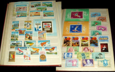Clasor Romania 353 timbre + 16 colite + 3 blocuri + 3 minicoli, serii complete foto