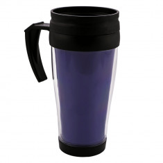 Cana din plastic cu capac, 400 ml, Violet foto