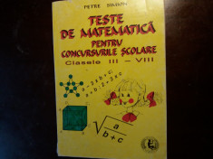 teste de matematica pentru concursurile scolare cl lll- Vlll foto