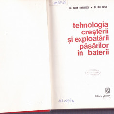 TEHNOLOGIA CRESTERII SI EXPLOATARII PASARILOR IN BATERII