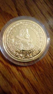 Medalie Ferdinand al lll-lea - replica aurita UNC foto