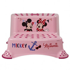 Inaltator cu doua trepte pentru toaleta si chiuveta Mickey si Minnie Keeeper 1003255214100, Roz foto