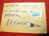Plic circulat Panciu-Bucuresti ,adresat cantaretei Luminita Dobrescu 1978