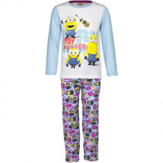 Pijama cu maneca lunga copii , Minioni, Minions, bumbac 100 % , 3-8 ani foto