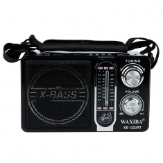 Radio MP3 portabil, 3 benzi AM/FM/SW, slot SD microSD, USB, lanterna, Waxiba foto