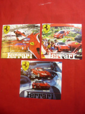 3 Blocuri Automobile Ferrari - Malawi 2011 ,stampilat foto
