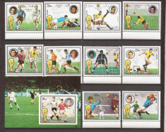 FUJEIRA 1973 SPORT C.M. de FOTBAL (serie dt. + colita ndt.) MNH foto