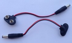 Fire conectare baterie 9V Arduino (Male Dc Plug) - (c.073) foto