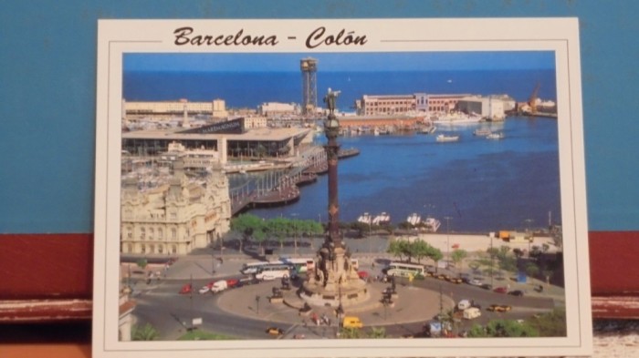 SPANIA - BARCELONA - MONUMENTUL COLON SI PORTUL - NECIRCULATA.