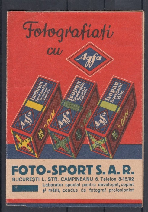 Reclama Fotografie Agfa Bucuresti Pliant Cu 4 Foto Interior Salon